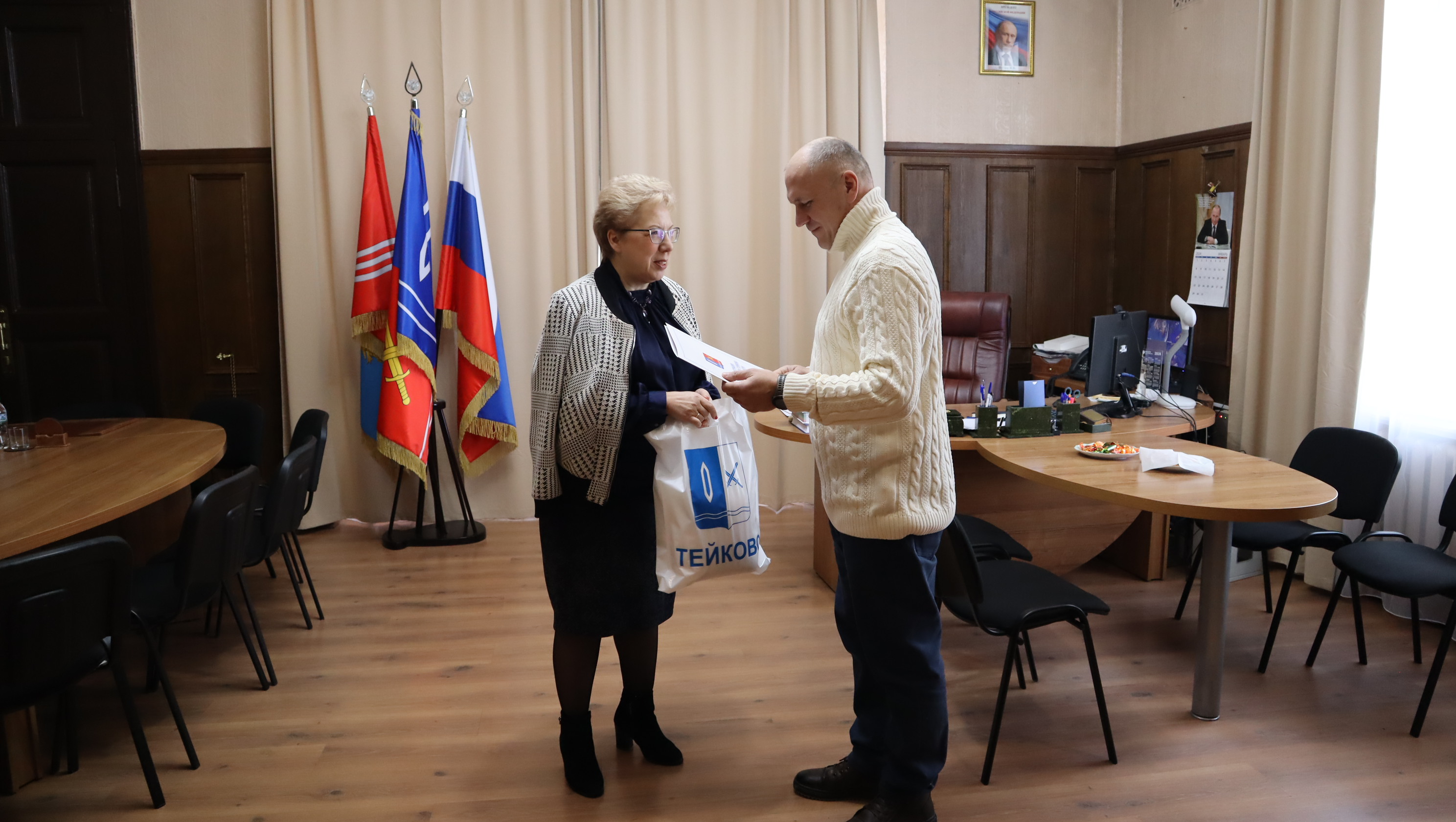 Сегодня была встреча с тейковчанином Андреем Н. участником специальной военной операции, который находится в отпуске..