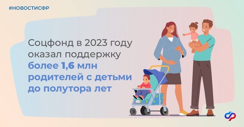 В этом году назначили ежемесячное пособие по уходу за 943,8 тыс. детьми до 1,5 лет..