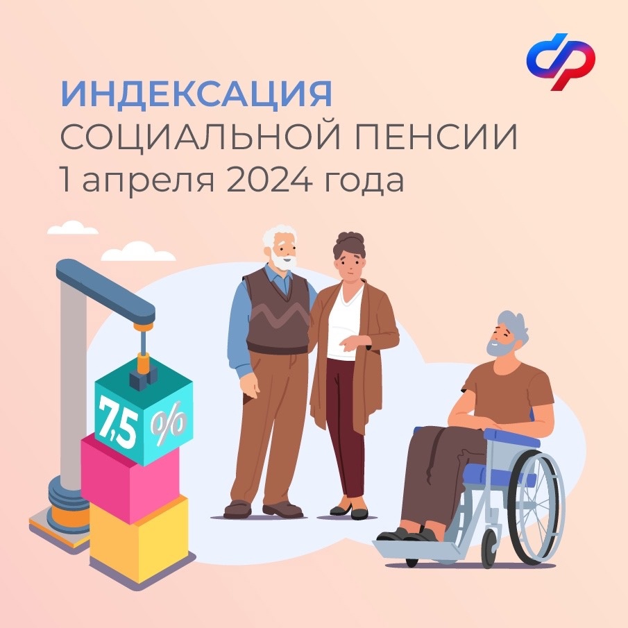 📈 С 1 апреля 2024 будут проиндексированы социальные пенсии..